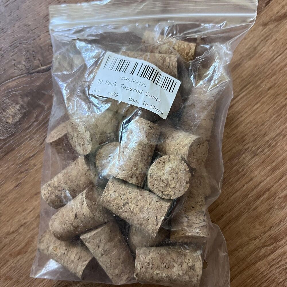 27 Pack‎ Tapered Corks Bottle Stoppers Natural Cork Craft DIY Supplies